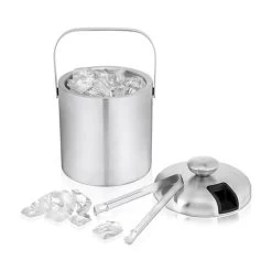 Stainless Steel Ice Bucket With Tongs