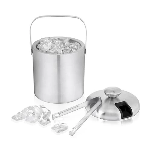 Stainless Steel Ice Bucket With Tongs 3 Stainless Steel Ice Bucket With Tongs