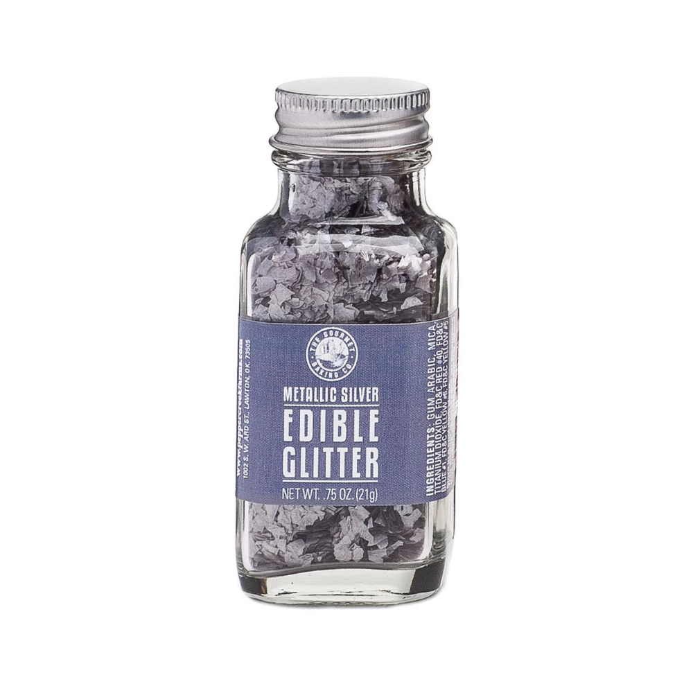 Edible Glitter (Metallic Silver) 3 Edible Glitter (Metallic Silver)