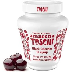 Toschi Sour Black Cherries (510g Jar)