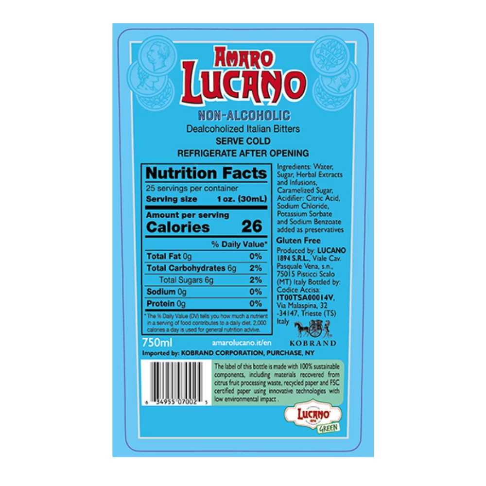 Lucano Amaro Zero Non-Alcoholic Apéritif 4 Lucano Amaro Zero Non-Alcoholic Apéritif - Image 2