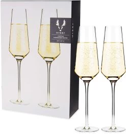 Viski Angled Crystal Flutes (set Of 2) 9 Viski Angled Crystal Flutes (set Of 2) -Liquor Specialty Store AngledFlute1