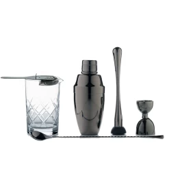 Deluxe Gunmetal Bar Tools Set