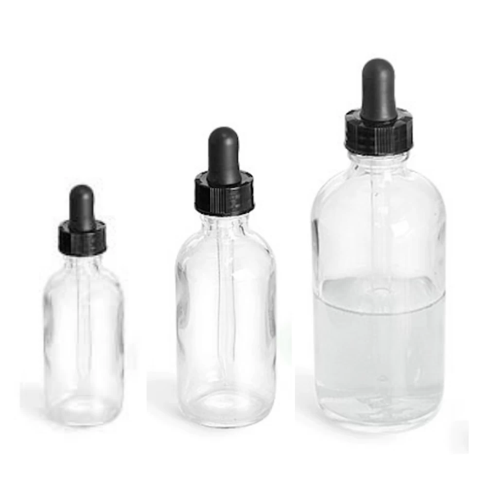 Dropper Bitters Bottle Clear (assorted Sizes) 3 Dropper Bitters Bottle Clear (assorted Sizes)