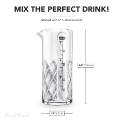 Final Touch Glass Yarai Jigger -Liquor Specialty Store FTYaraiJigger