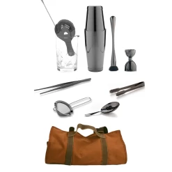 The Cocktail Aficionado Set (Gunmetal) -Liquor Specialty Store GMAficionadowithbag2022