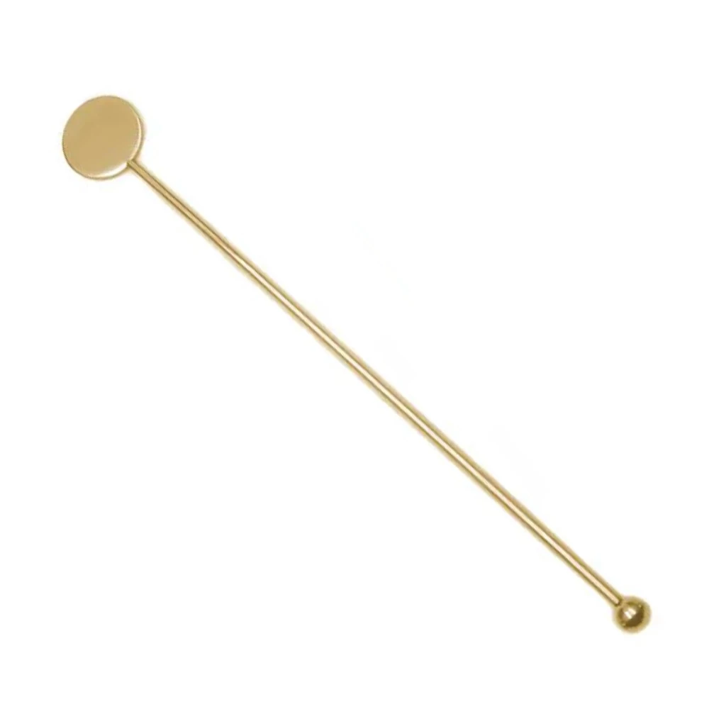 Gold Disc Top Stir Stick 3 Gold Disc Top Stir Stick