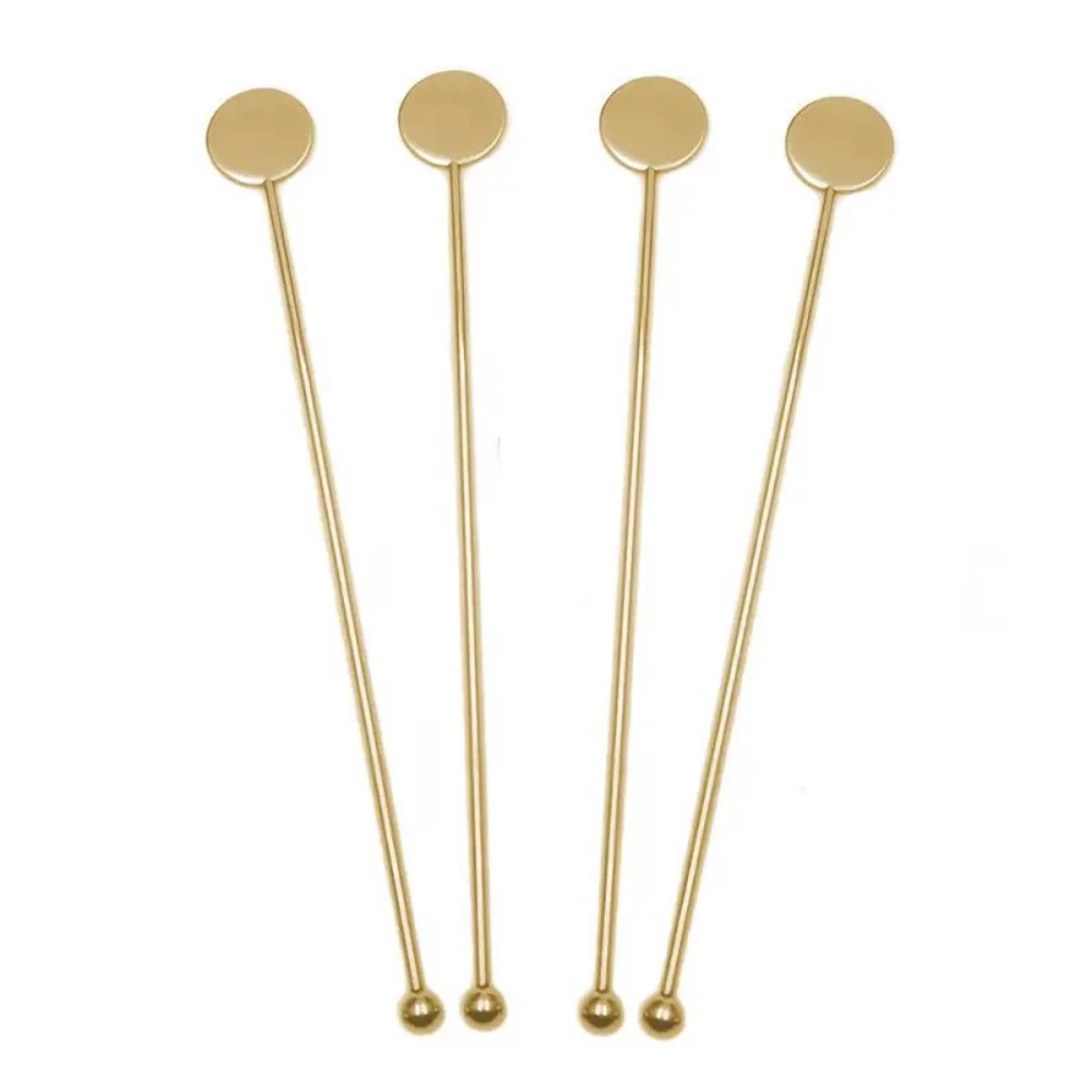 Gold Disc Top Stir Stick 5 Gold Disc Top Stir Stick - Image 3
