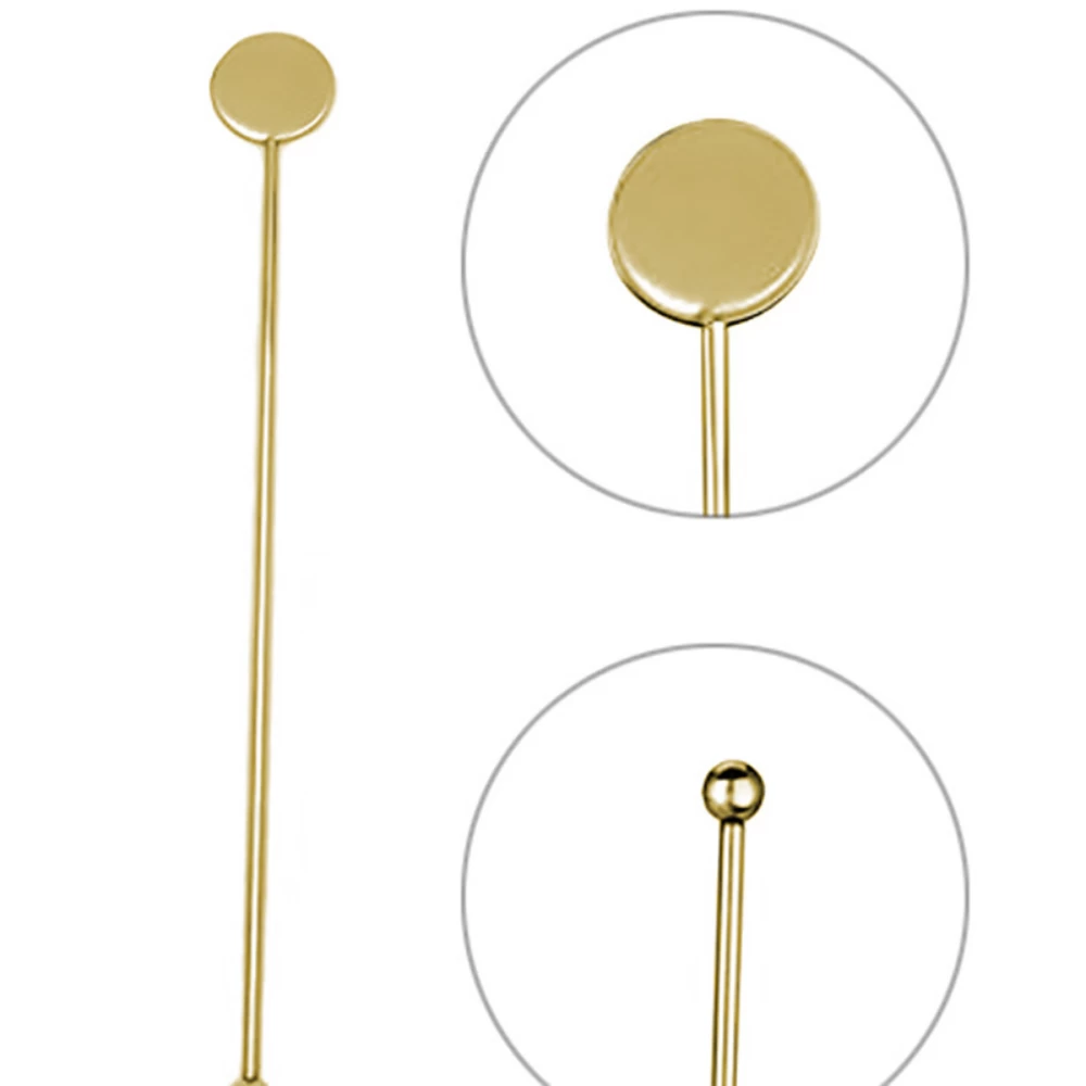 Gold Disc Top Stir Stick 4 Gold Disc Top Stir Stick - Image 2