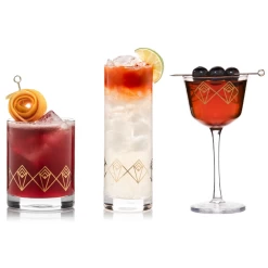 Gold Dream Deco Glassware Collection (set Of 12)