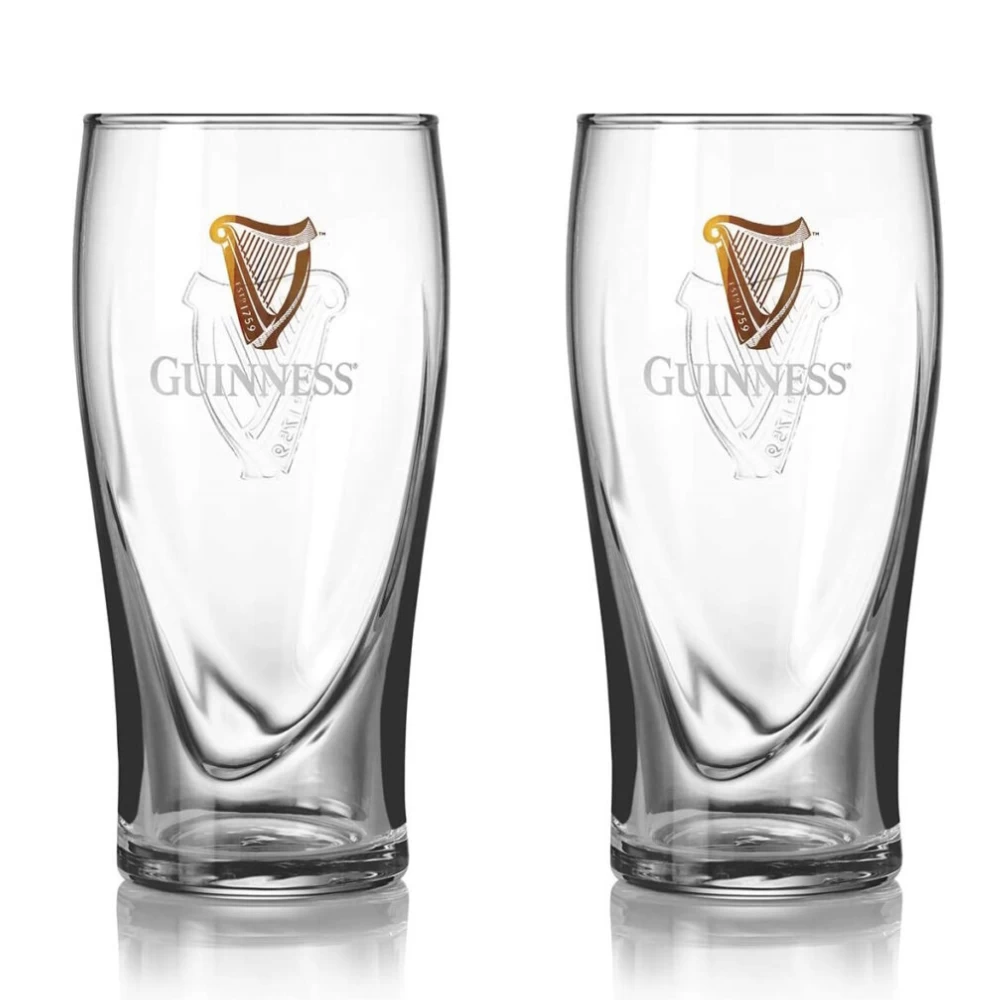 Guinness Embossed Pint Glasses (set Of 2) 3 Guinness Embossed Pint Glasses (set Of 2)