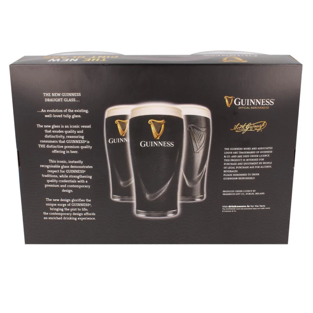 Guinness Embossed Pint Glasses (set Of 2) 7 Guinness Embossed Pint Glasses (set Of 2) - Image 5