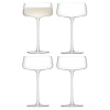 LSA Metropolitan Champagne Saucers (set Of 4) -Liquor Specialty Store LSAMetropolitanChampagneSaucer300mlClearx4