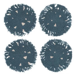 Lagoon Macrame Coasters (set Of 4)