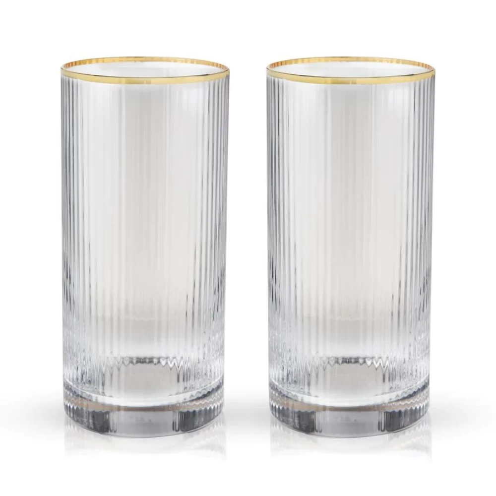 Viski Meridian Highball Glasses (set Of 2) 3 Viski Meridian Highball Glasses (set Of 2)