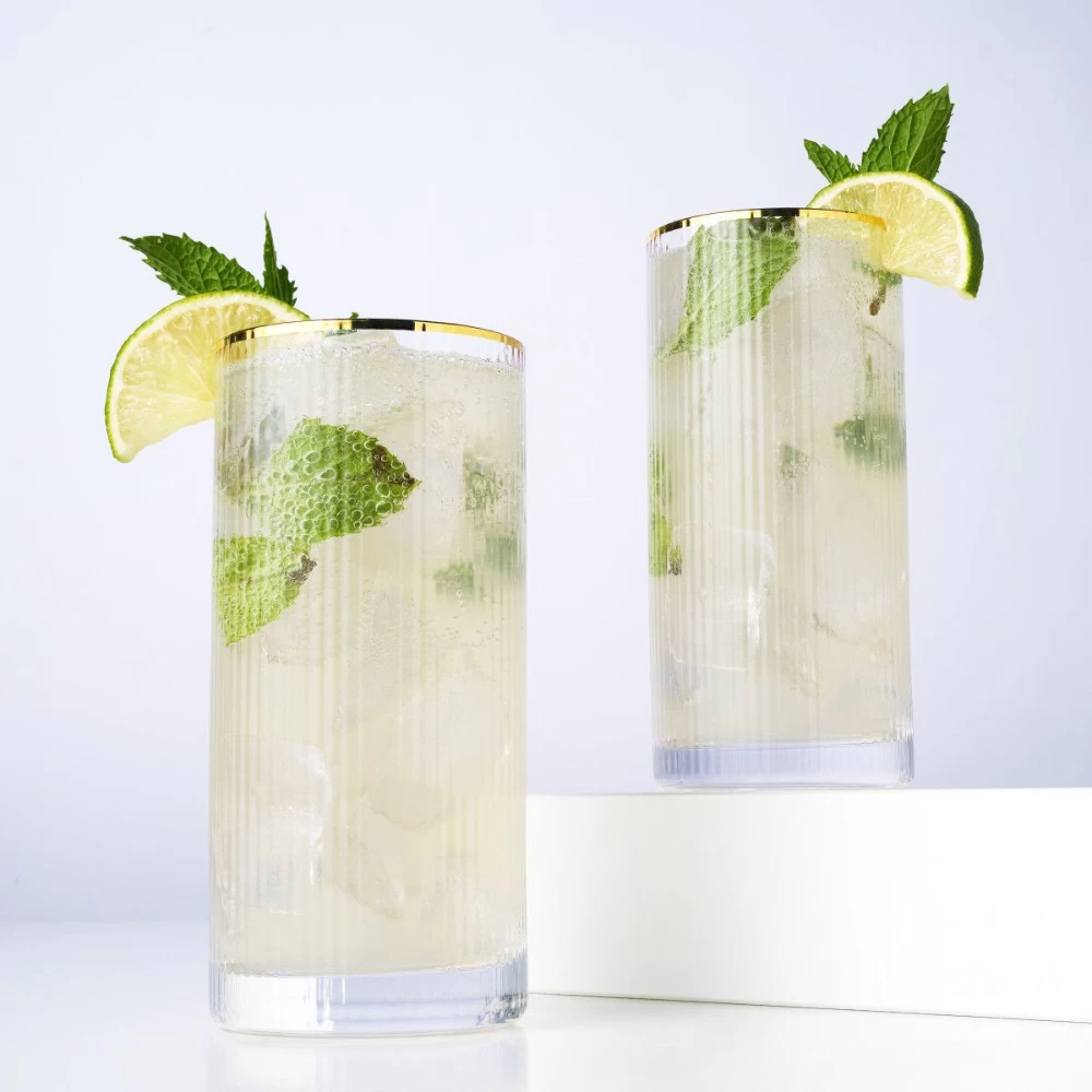 Viski Meridian Highball Glasses (set Of 2) 4 Viski Meridian Highball Glasses (set Of 2) - Image 2