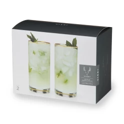 Viski Meridian Highball Glasses (set Of 2) 7 Viski Meridian Highball Glasses (set Of 2) -Liquor Specialty Store MeridianHighballs 2 3