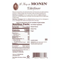 Monin Elderflower Syrup -Liquor Specialty Store Monin EF Syrup Back Label 800x800 90ae00e1 18dd 4402 9547 0ad9709185aa