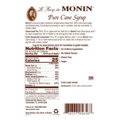 Monin Pure Cane Sugar Syrup 8 Monin Pure Cane Sugar Syrup -Liquor Specialty Store Monin Pure Cane Syrup Back Label 800x800 7a9d07e2 5e73 47f7 9a50 89cc7c07b36e