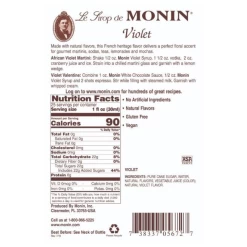 Monin Violet Syrup -Liquor Specialty Store Monin Violet Syrup Back Label 800x800 edda2162 9b84 4411 a381 37270c6b98b3