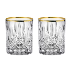 Nachtmann Gold Rim Noblesse Tumblers (set Of 2)