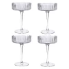 ICM Ribbed Clear Coupes (set Of 4) -Liquor Specialty Store RibbedCocktailCoupe290ml Setof4