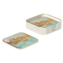 Savoy Blue Mirage Coasters (set Of 4)