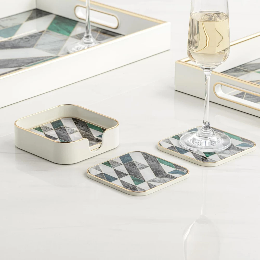 Savoy Geometric Coasters (set Of 4) 7 Savoy Geometric Coasters (set Of 4) - Image 5