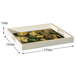 Savoy Tropical Leaves Tray 9 Savoy Tropical Leaves Tray -Liquor Specialty Store SavoyTropicalLeavesTray large