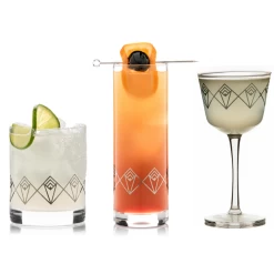 Silver Dream Deco Glassware Collection (set Of 12)