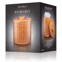 Solid Wood Ice Bucket With Lid -Liquor Specialty Store SolidWoodIceBucketwithLid 1