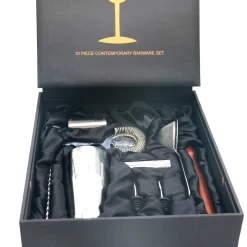 Stainless Steel Bar Tool Set With Gift Box (10 Piece)