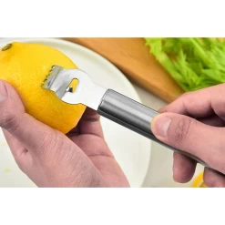 Stainless Steel Channel Knife & Zester 7 Stainless Steel Channel Knife & Zester -Liquor Specialty Store StainlessSteelChannelKnife Zester zesterdemo
