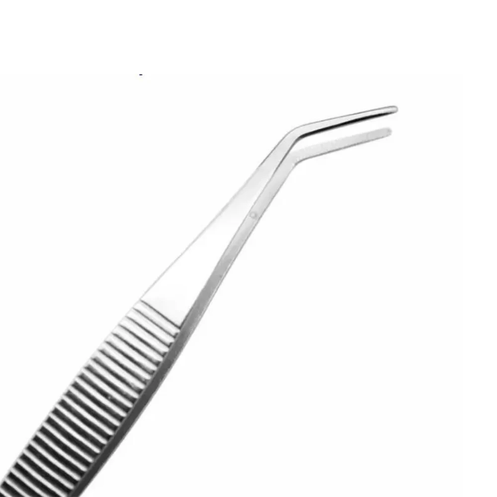 Stainless Steel Slanted Tip Garnish Tweezers 4 Stainless Steel Slanted Tip Garnish Tweezers - Image 2