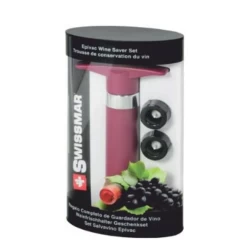 Swissmar Vacuum Wine Saver (in Black Or Grape) -Liquor Specialty Store SwissmarVacuumWineSaver Grape