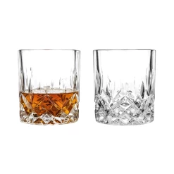 Viski Admiral Cut Crystal Tumblers (set Of 2)
