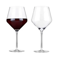 Viski Crystal Burgundy Wine Glasses (set Of 2)