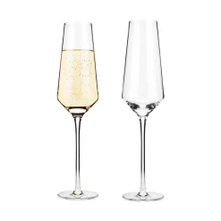 Viski Angled Crystal Flutes (set Of 2)