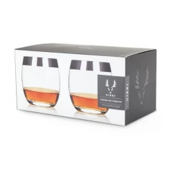 Viski Chrome Rim Tumblers (set Of 2) -Liquor Specialty Store TF Chrome Rim Tumblers Set 2 800x800 f4d487f3 668d 4d98 acdb 2455898e52bc