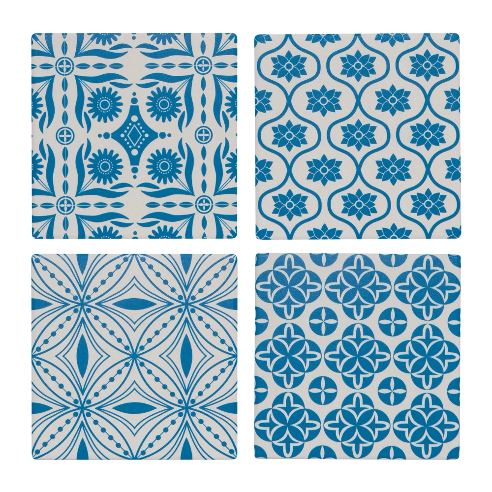 Tangier Soak Up Square Coasters (Set Of 4) 3 Tangier Soak Up Square Coasters (Set Of 4)