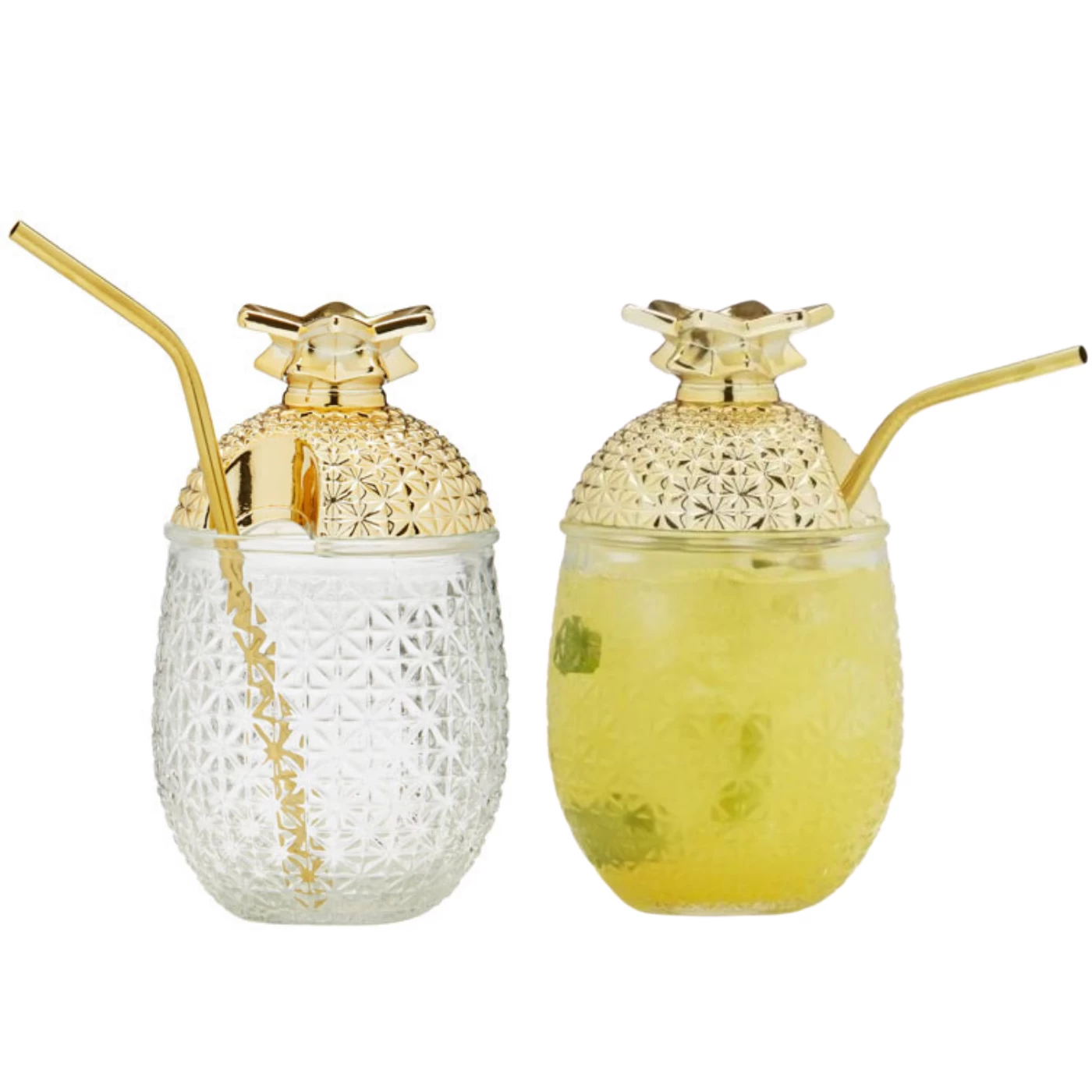 ICM Pineapple Cocktail Glasses (set Of 2) 3 ICM Pineapple Cocktail Glasses (set Of 2)