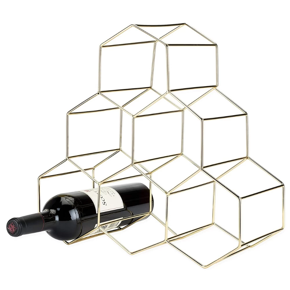 Geo Gold Wine Rack 3 Geo Gold Wine Rack