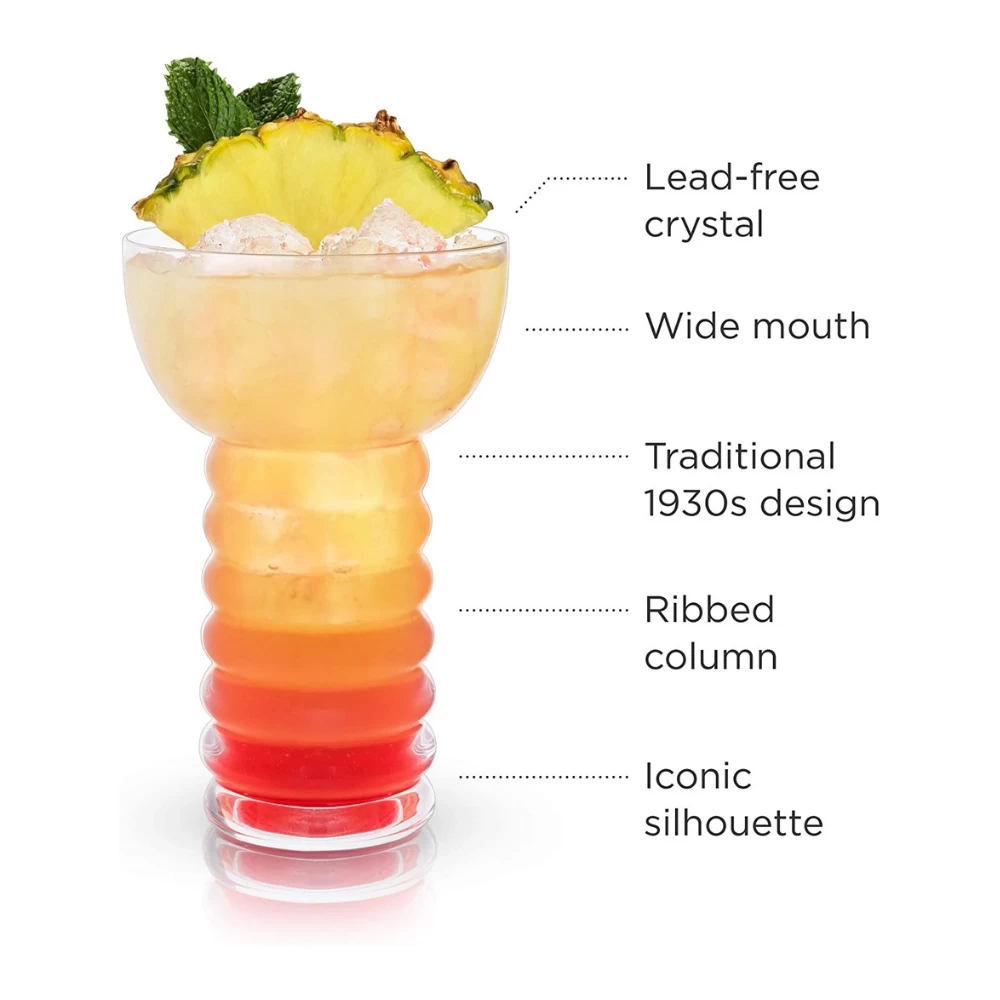 Viski Crystal Pearl Diver Glasses (set Of 2) 4 Viski Crystal Pearl Diver Glasses (set Of 2) - Image 2