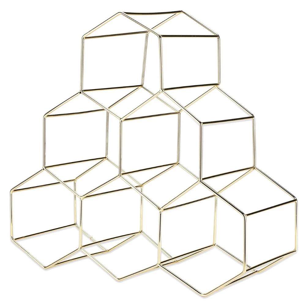 Geo Gold Wine Rack 4 Geo Gold Wine Rack - Image 2