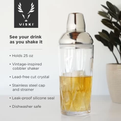 Viski Admiral Cobbler Shaker -Liquor Specialty Store ViskiAdmiralShakerdescriptors