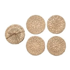 Round Hand-woven Seagrass Coasters (set Of 4)