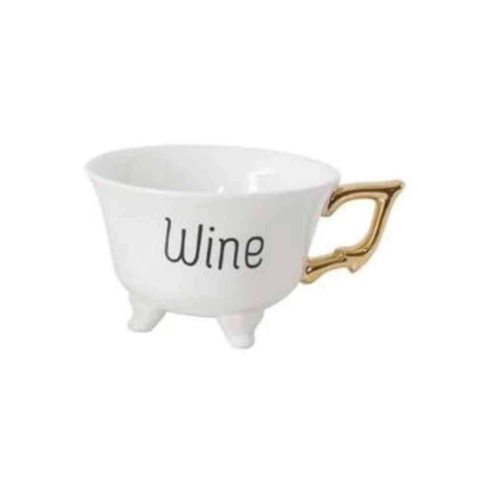 Footed Teacups With Gold Handle 8 Footed Teacups With Gold Handle - Image 6