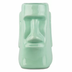 Seafoam Green Easter Island Tiki Mug 7 Seafoam Green Easter Island Tiki Mug -Liquor Specialty Store green
