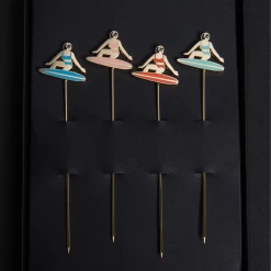 Surfer Cocktail Pins (set Of 4)