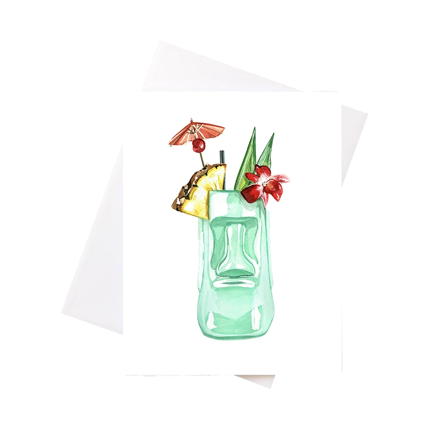 Tiki Greeting Card 3 Tiki Greeting Card